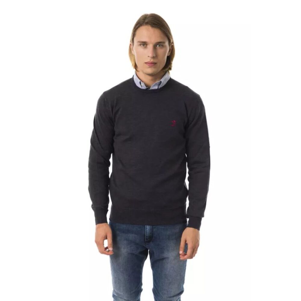 Uominitaliani Gray Merino Wool Men Men's Sweater